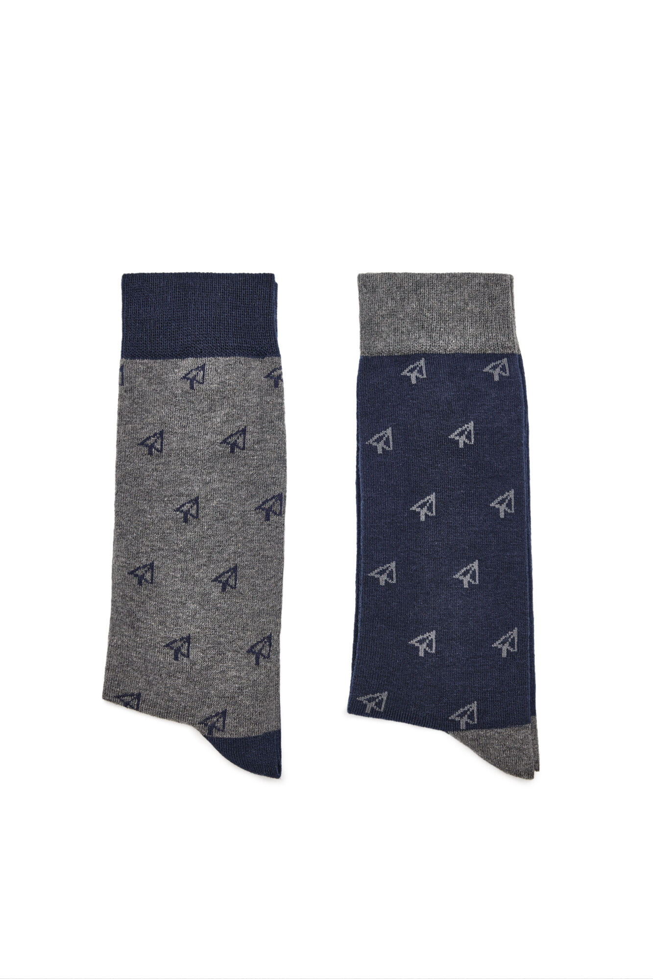 Pack 2 calcetines algodón - Azul marinho