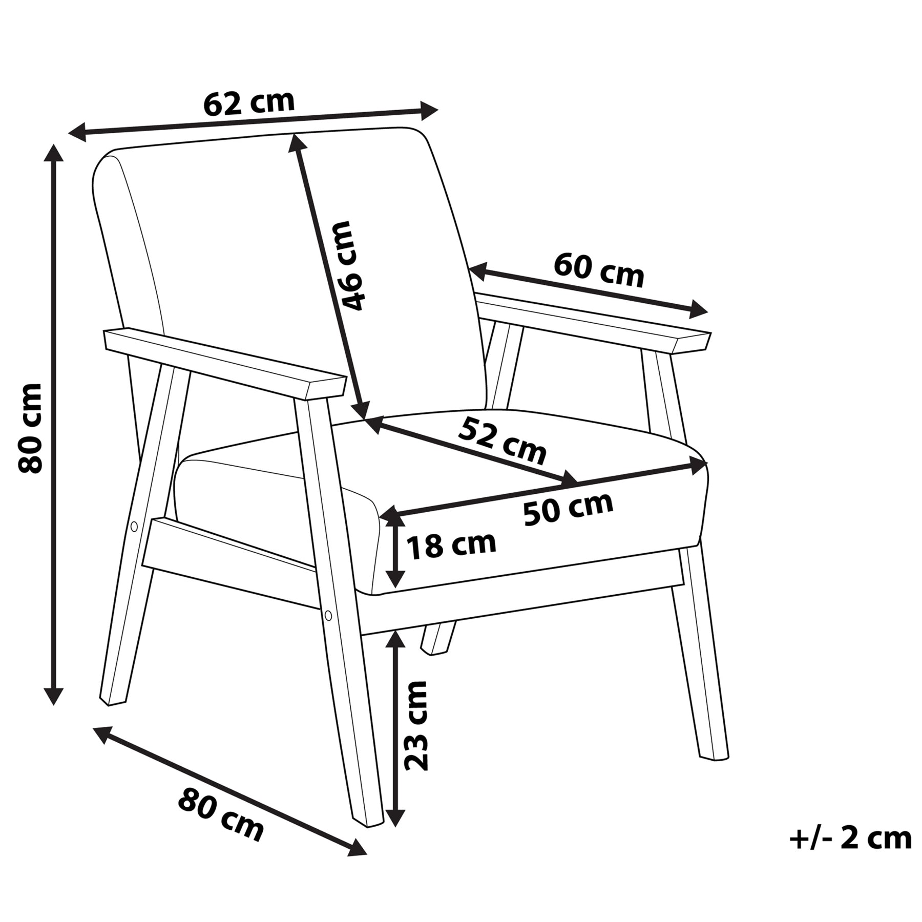 Beliani - ASNES - Fauteuil - Taupe - Polyester