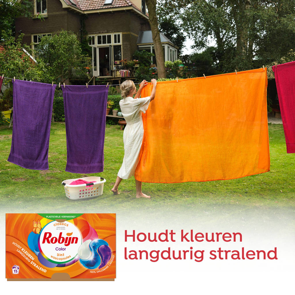 Aanrader3-in-1 wascapsules Color - 4 x 15 wasbeurten - 60 wasbeurten