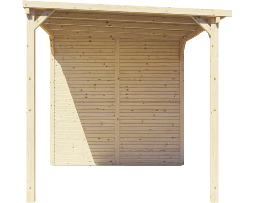 Bertilo Cubico 3 Plus Fineline Rhombus profiel tuinhuis, 373 x 211 cm, naturel