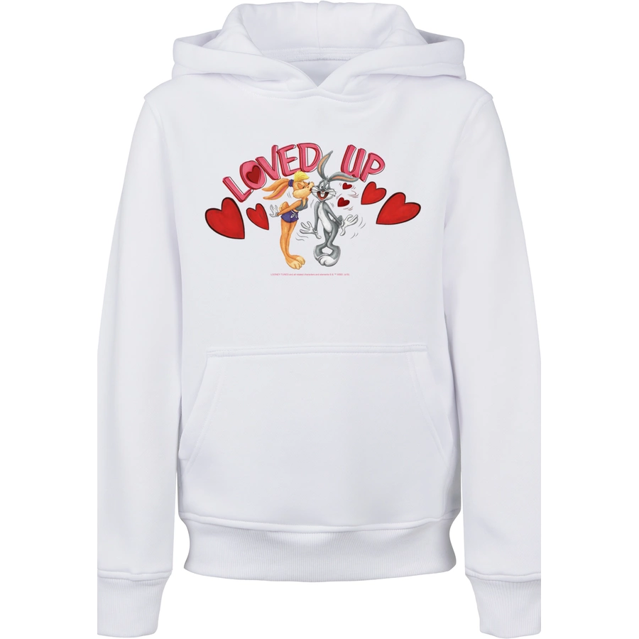 F4NT4STIC Hoodie Looney Tunes Bugs Bunny And Lola Valentine's Day Loved Up weiß