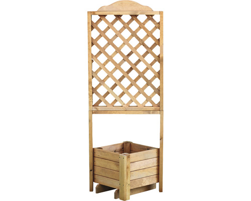 Houten plantenbak “Romantica” 38 x 38 x 140 cm honingkleurig