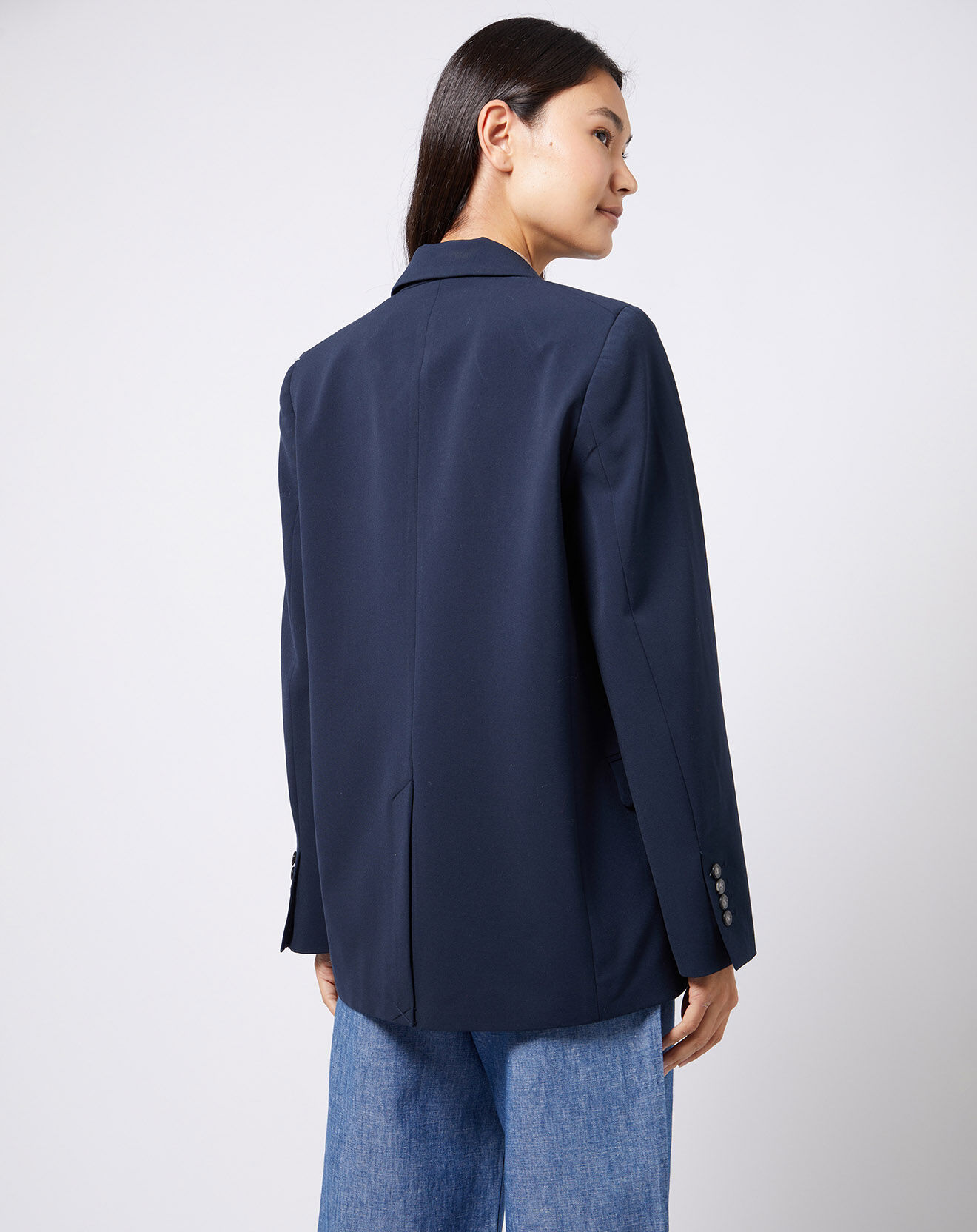 Esprit Veste blazer classique 1 bouton bleu marine