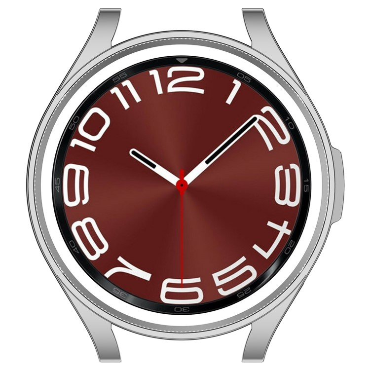 Samsung Galaxy Watch 6 Classic (47mm) Galvanisierte Gummi Bumper Hülle - Silber