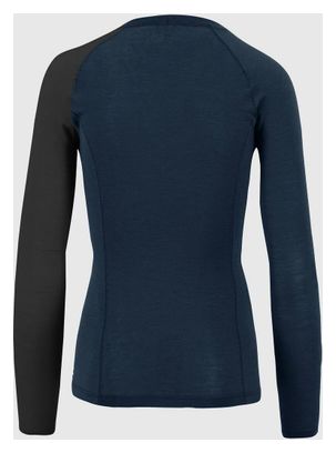 T-shirt manches longues thermique Karpos Dinamico Merino 130 Femme Bleu/Noir