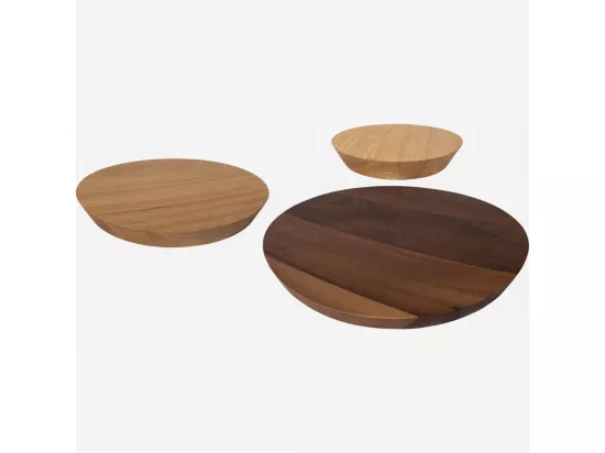 HABITAT - Lot de 3 planches à découper en bois d'hévéa, chêne et acacia - Naturel - Design by Chloé Le Cam - Ubillo