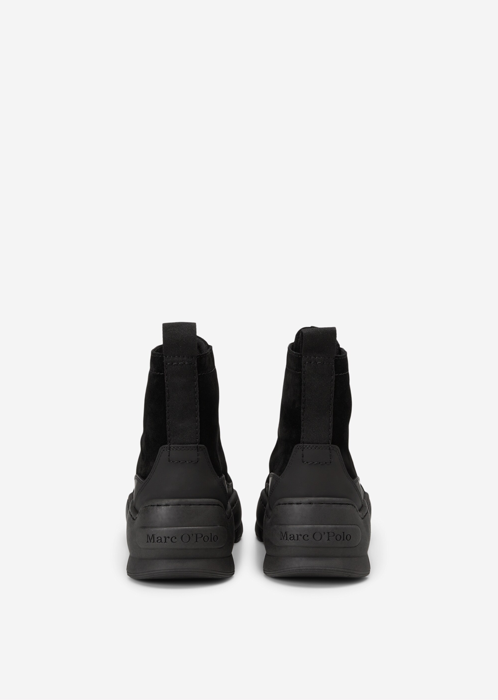 Zipper-Stiefel aus softem Velours-Rindleder