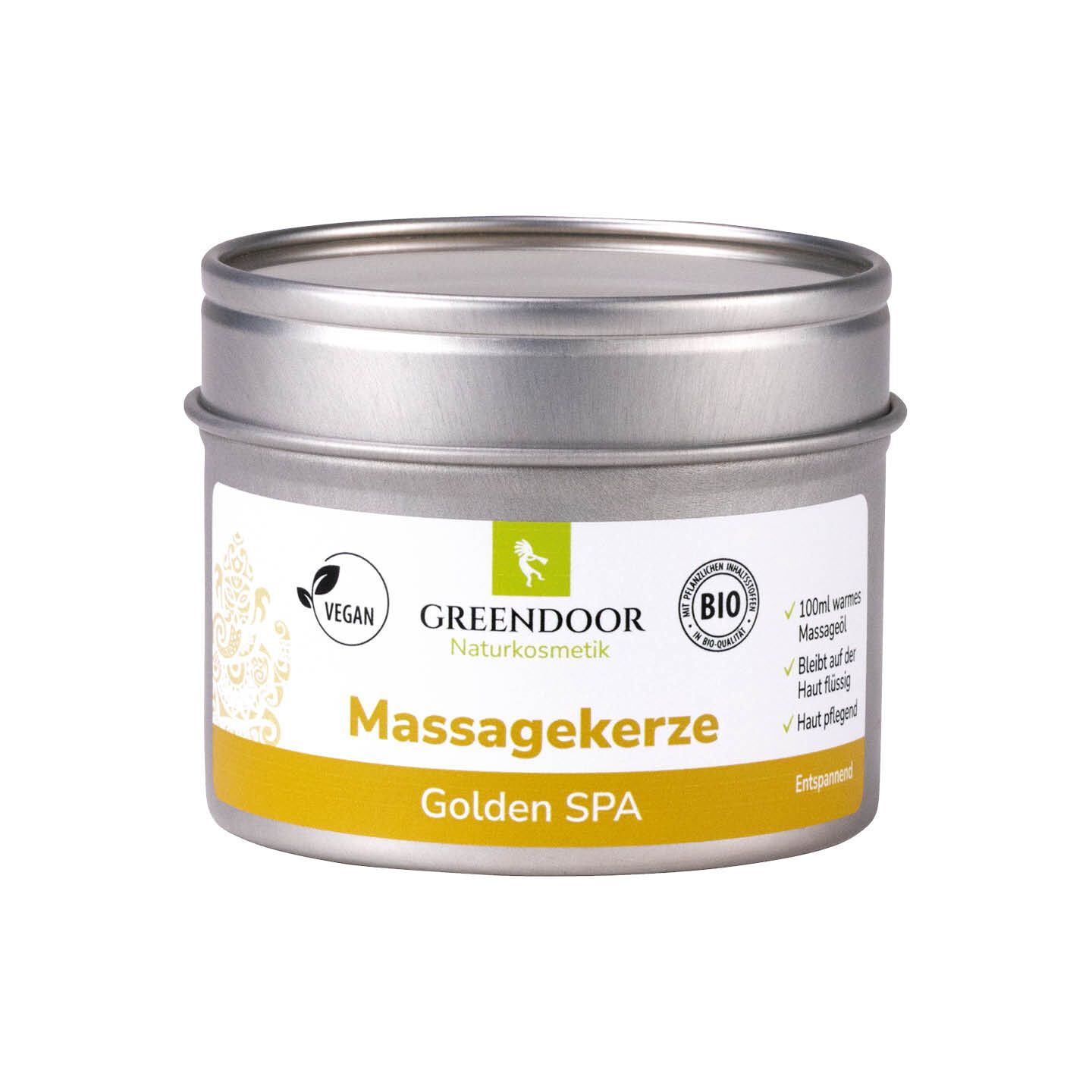 GREENDOOR Massagekerze Golden Spa