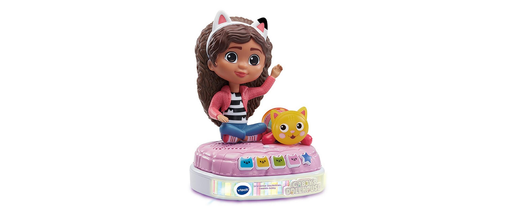 Gabbys Dollhouse – Interaktive Geschichten -DE-Batteriebetriebene Spielfigur mit Licht- und Soundeffekten