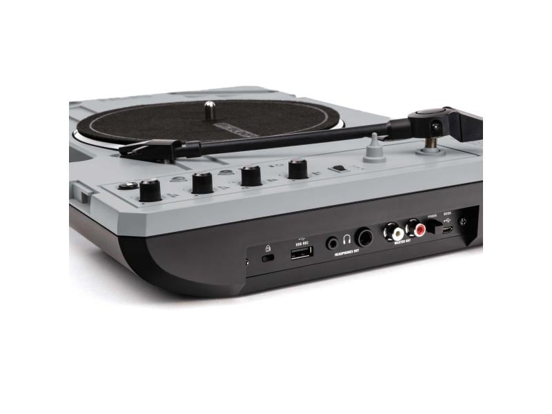 Reloop Plattenspieler Spin Grau Mobiles Schallplatten-Vergnügen an jedem Ort