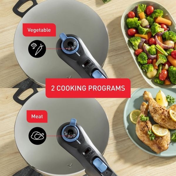 Tefal P2584301 Secure Trendy Snelkookpannen 2-delige set 4L + 6L