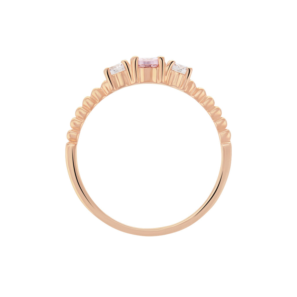 Bague Shahar Argent Rose Oxyde De Zirconium