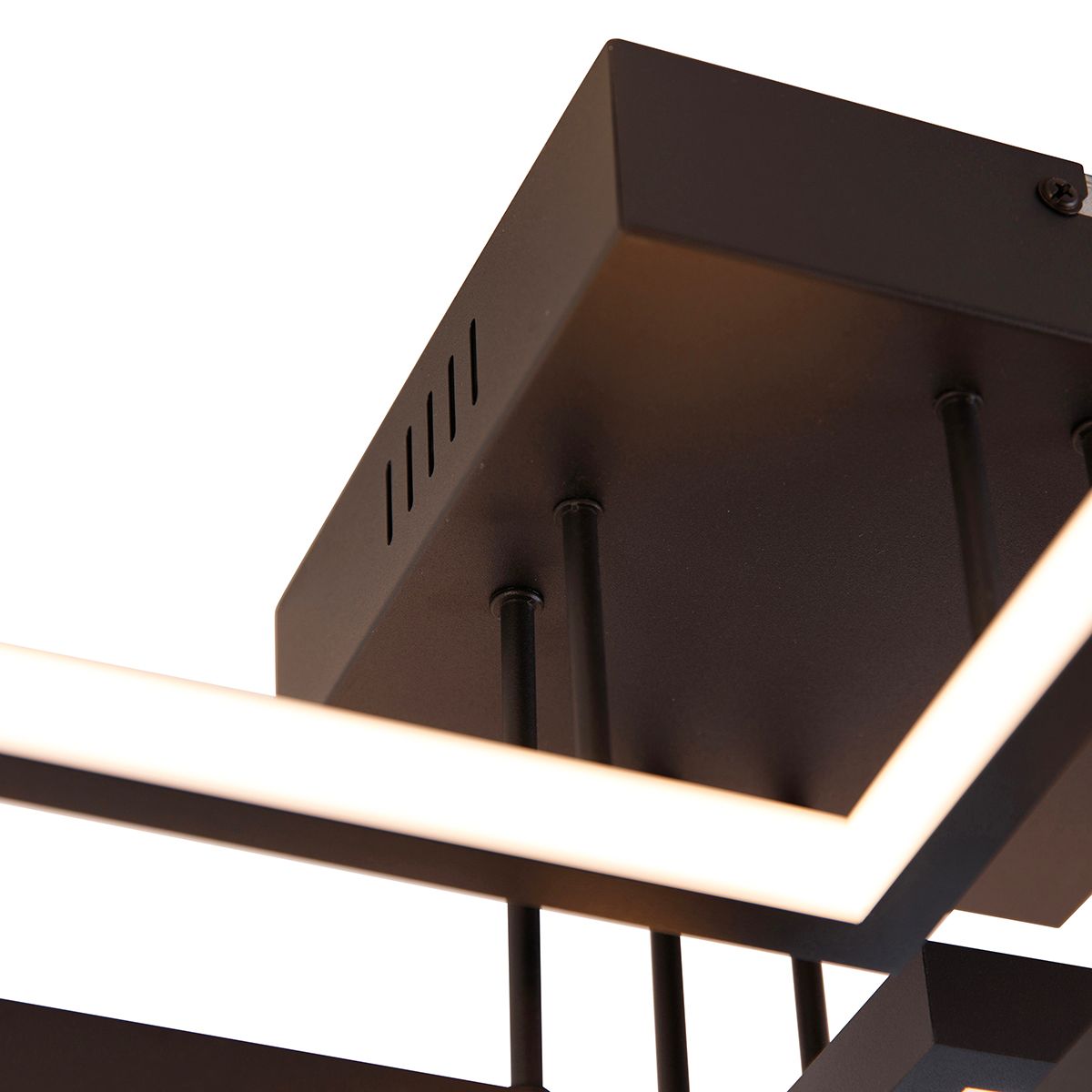 Plafondlamp zwart incl. LED 3 staps dimbaar 4-lichts - Lejo