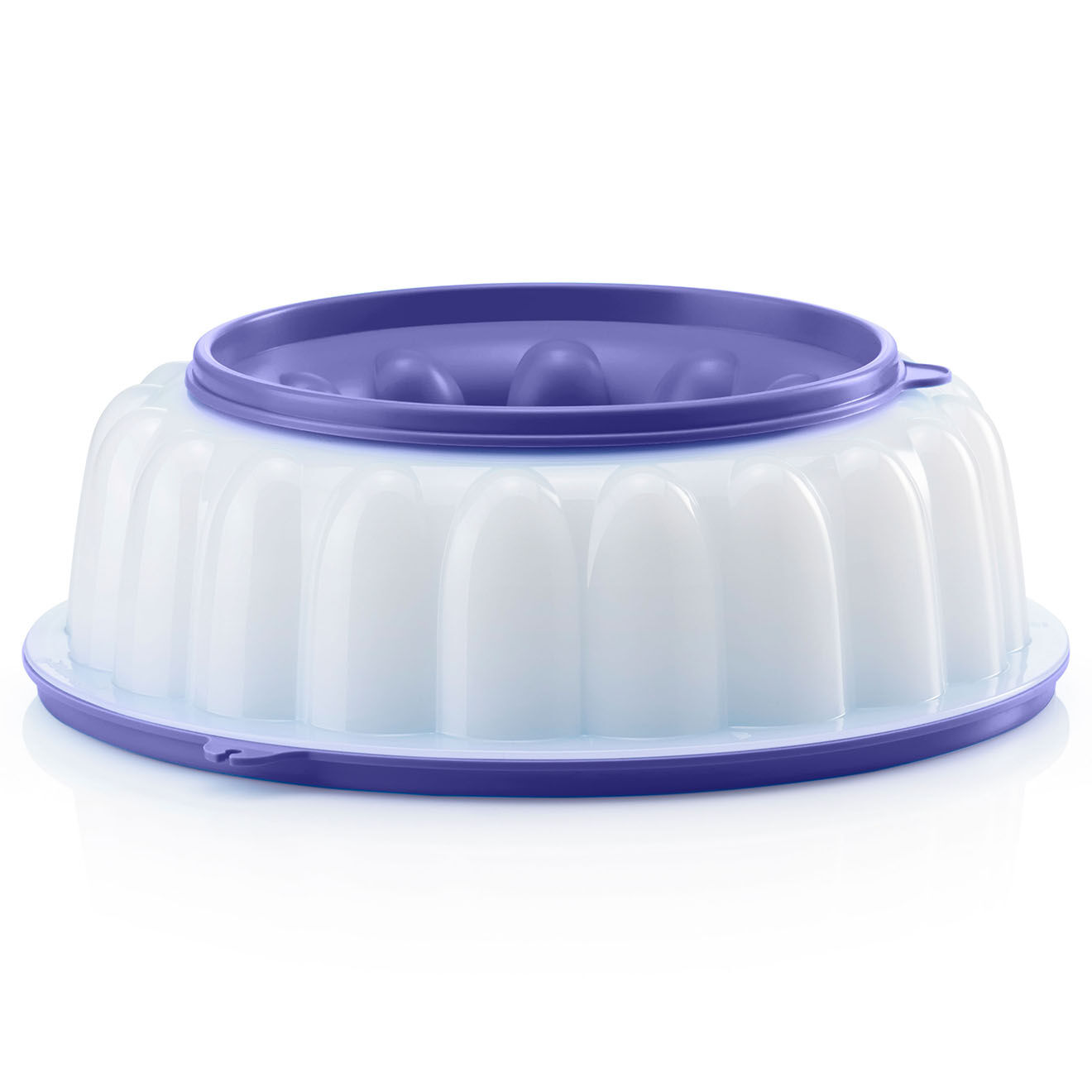 Tupperware Grand moule couronne bleu/violet - D.24x8 cm
