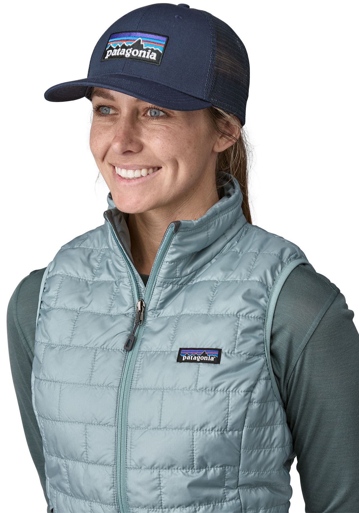 Patagonia Cap P-6 Logo Trucker Hat New Navy