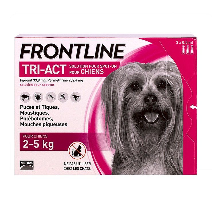 Tri-Act chien 2-5kg 3 pipettes