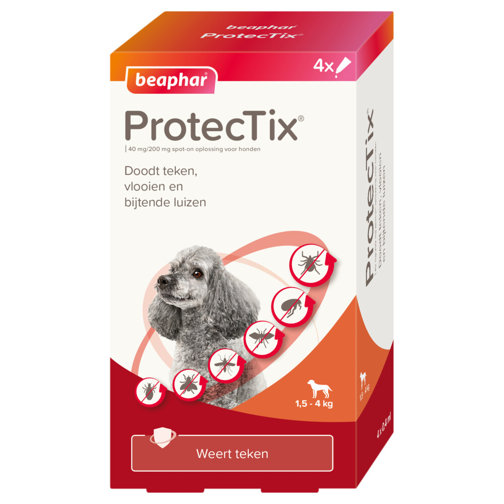 Beaphar ProtecTix Hond Anti Vlo & Teek 1,5-4 kg4 pipetten