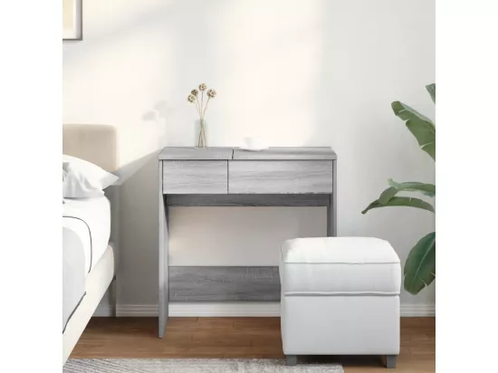Coiffeuse avec miroir sonoma gris 73x46,5x120 cm