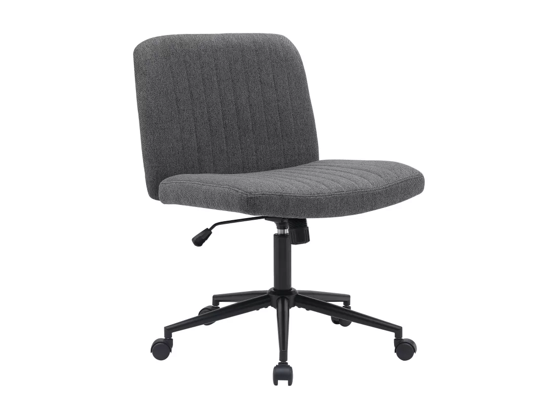 Chaise de bureau - Tissu - Gris foncé - Kingman