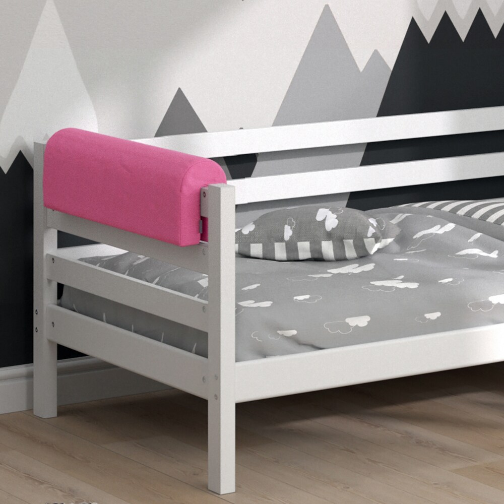 Vitalispa Bettkantenschutz Bettumrandung Kinderbett Kantenschutz rosa Babybett
