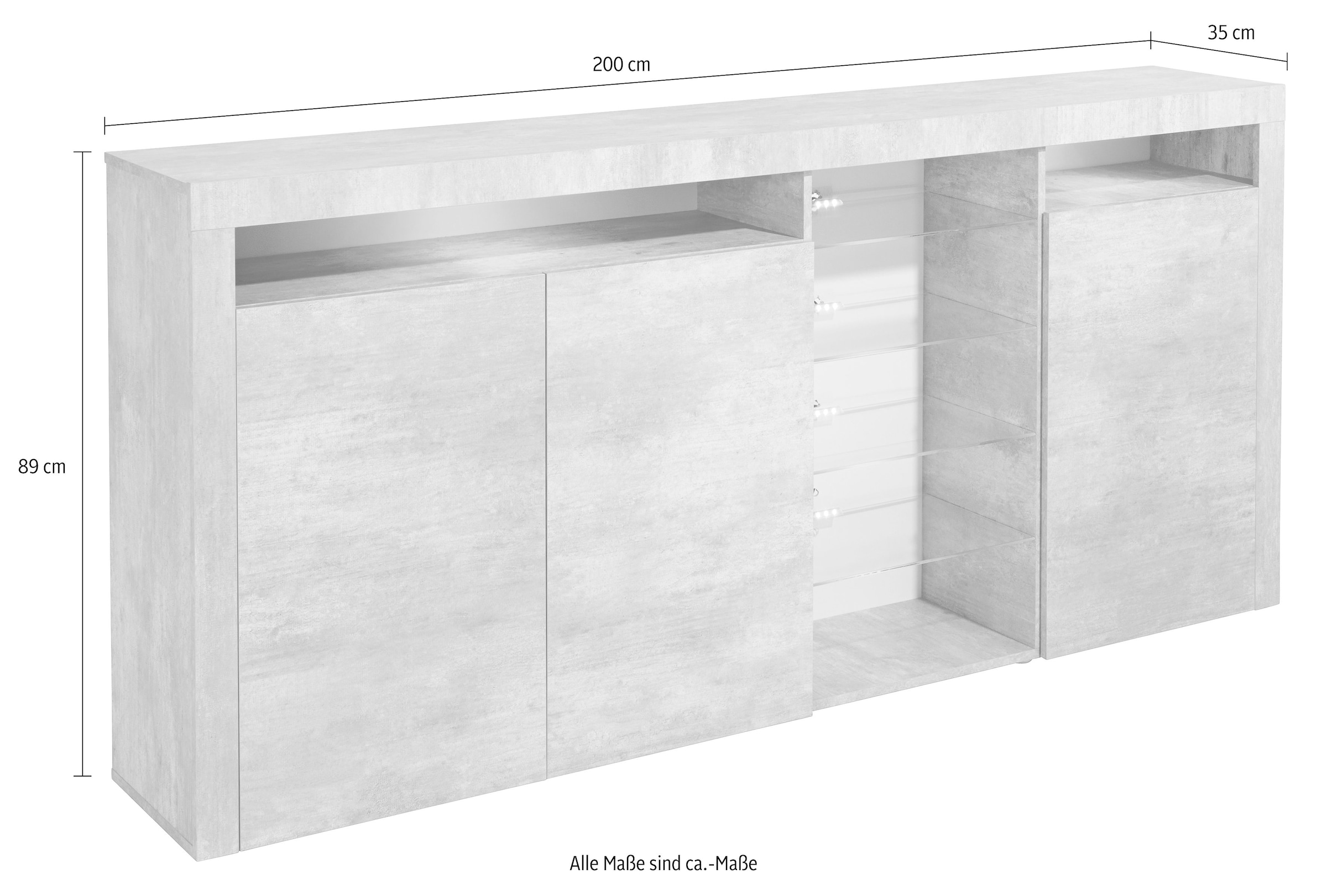 borchardt Möbel Highboard »Santa Fe« Breite 200 cm