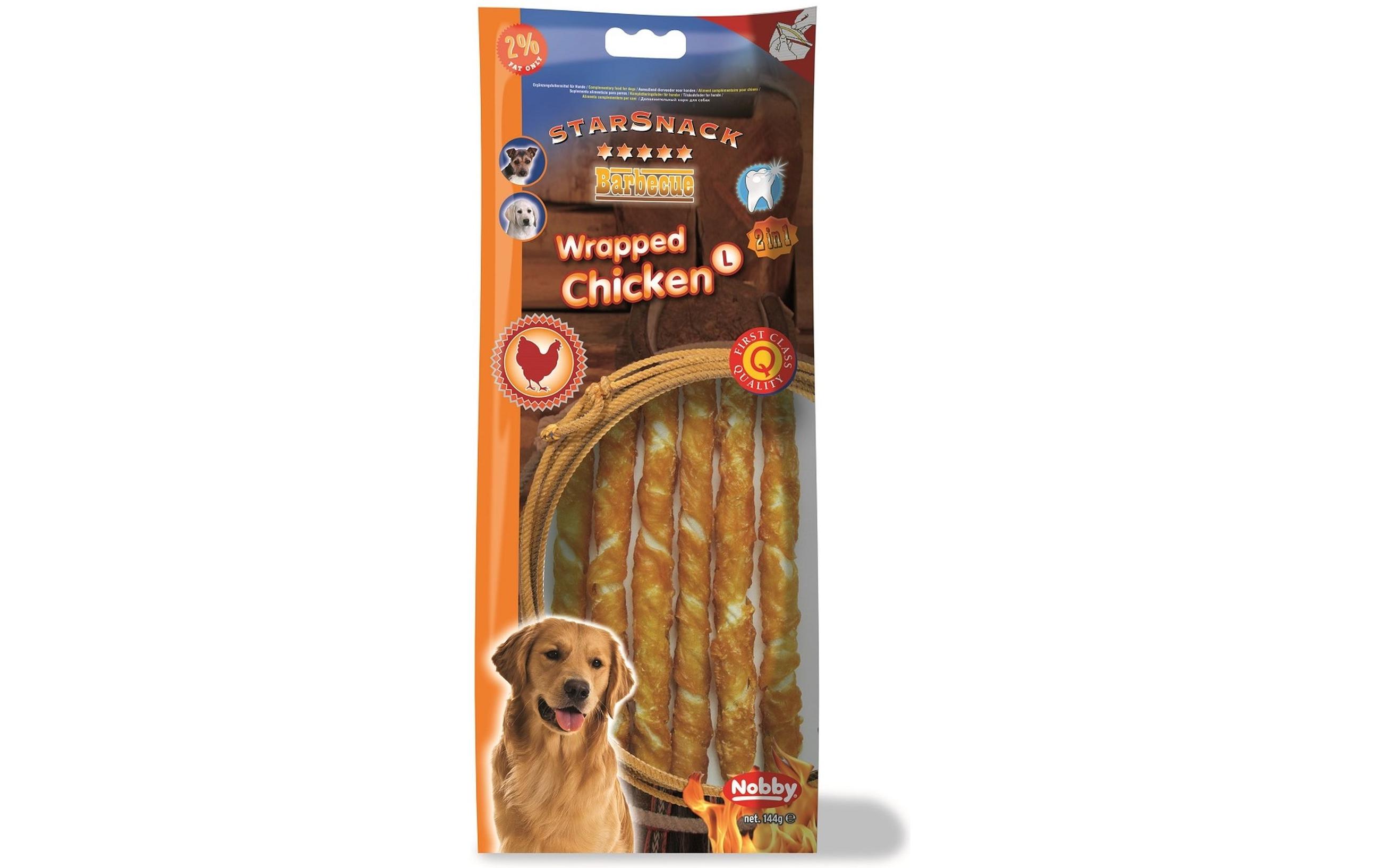Kausnack StarSnack Barbecue Wrapped Chicken L, 144 gKauspass für Hunde