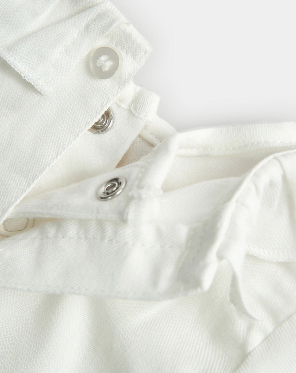 Langarm-Body-Bluse in off white