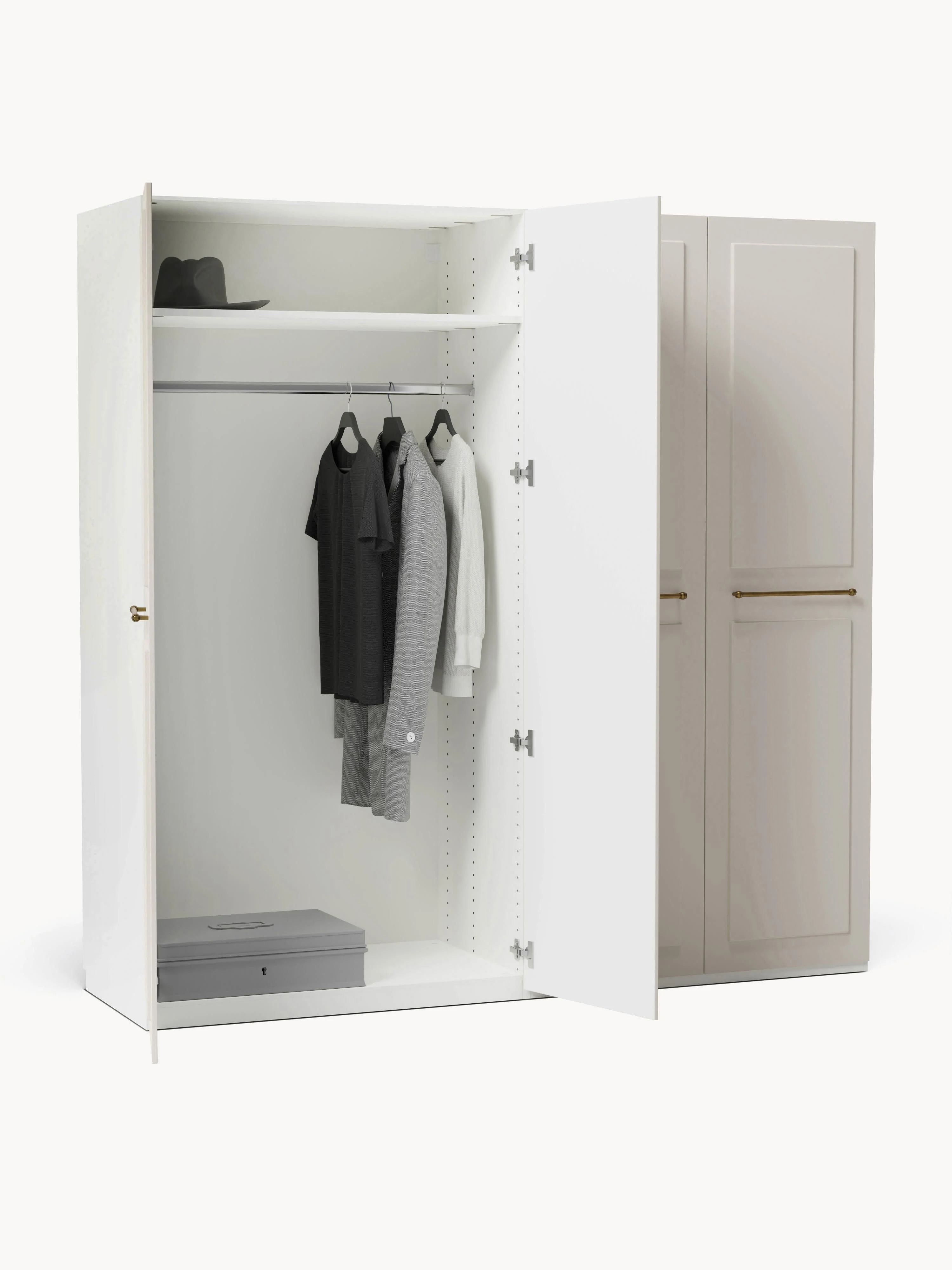 Modulaire draaideurkast Charlotte, 200 cm breed, diverse varianten