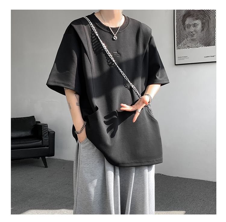 Priam - T-shirt met korte mouwen, ronde hals en effen panelen