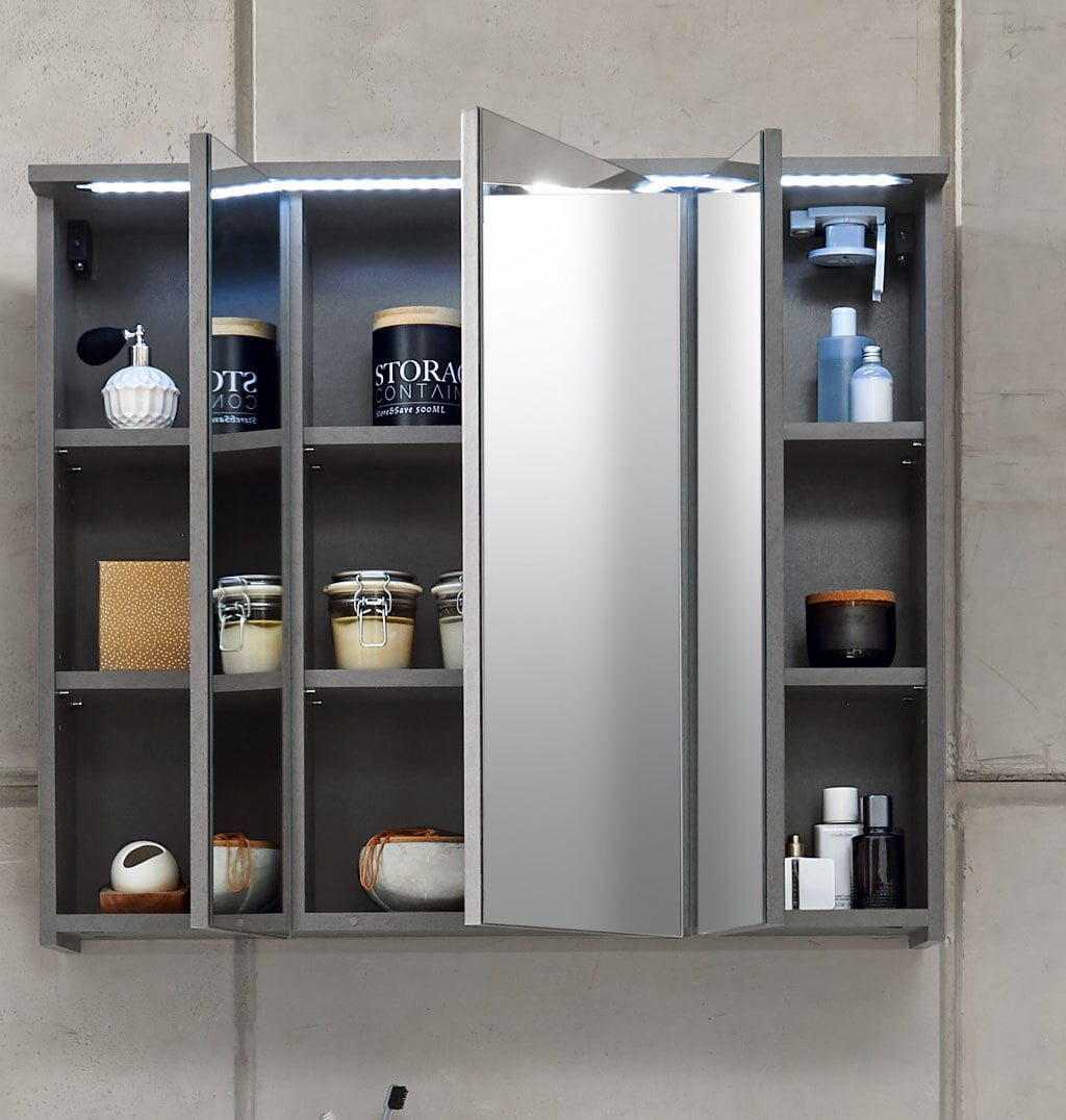 Spiegelschrank Indiana Grau