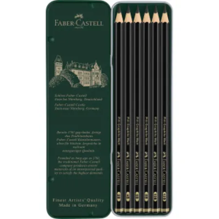 Faber-Castell Pitt Graphite Matt Bleistift Set, 6er Metalletui