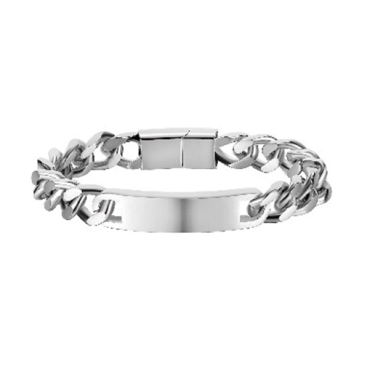 Bracelet gourmette avec plaque CYRIL