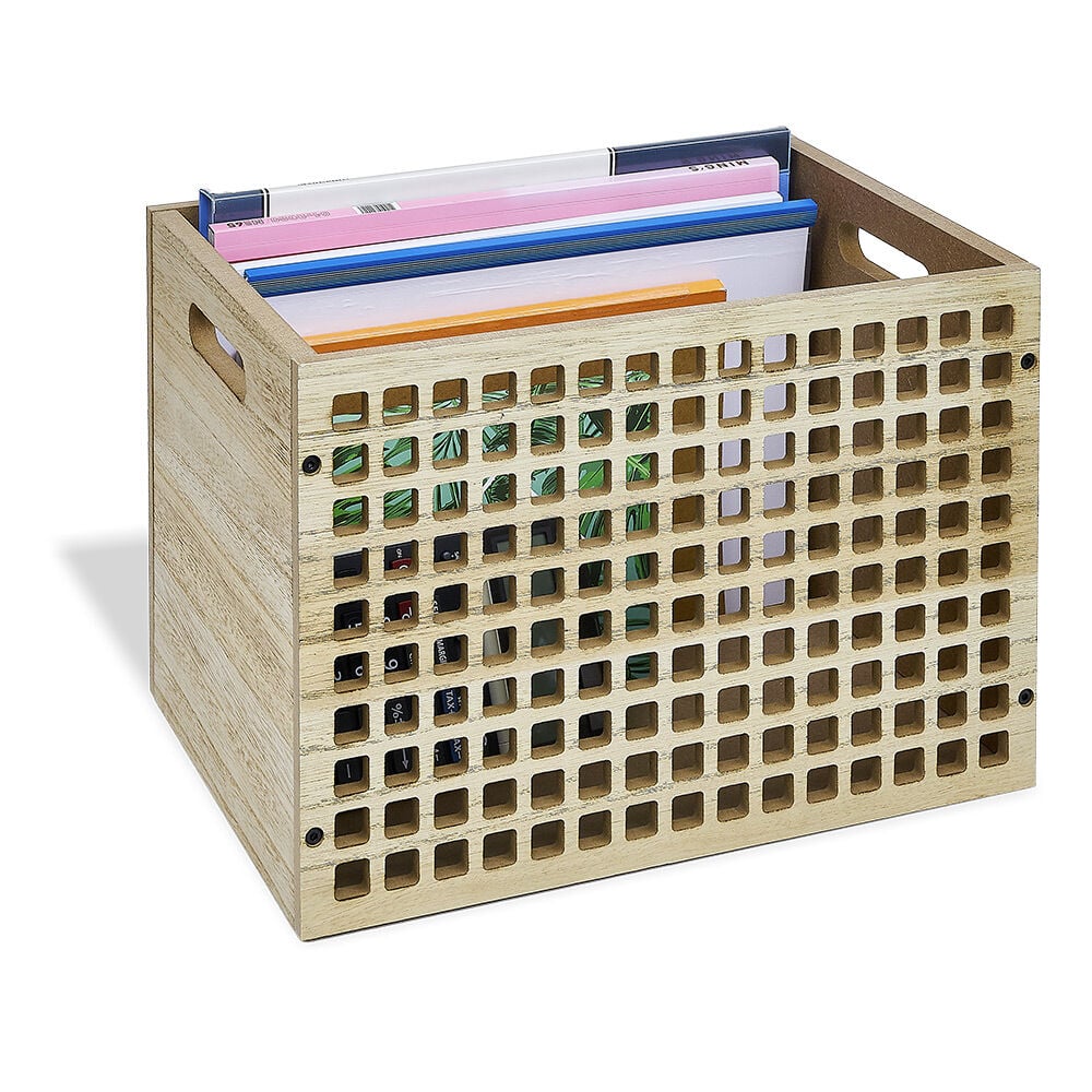 Caisse de rangement en bois 35x24xH25cm