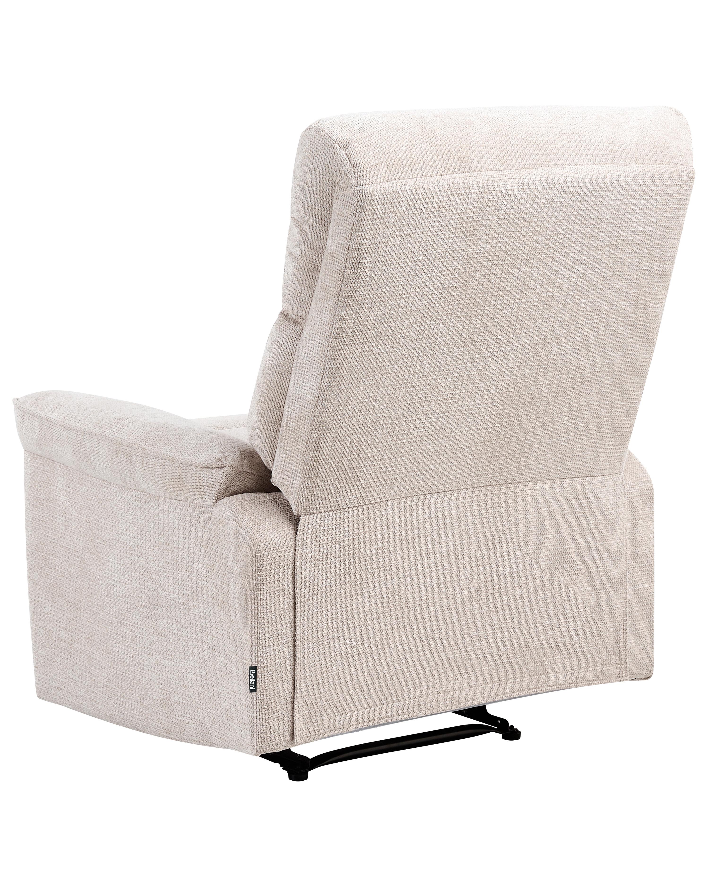 Relaxfauteuil EVERTON inclusief voetensteun Stof Beige