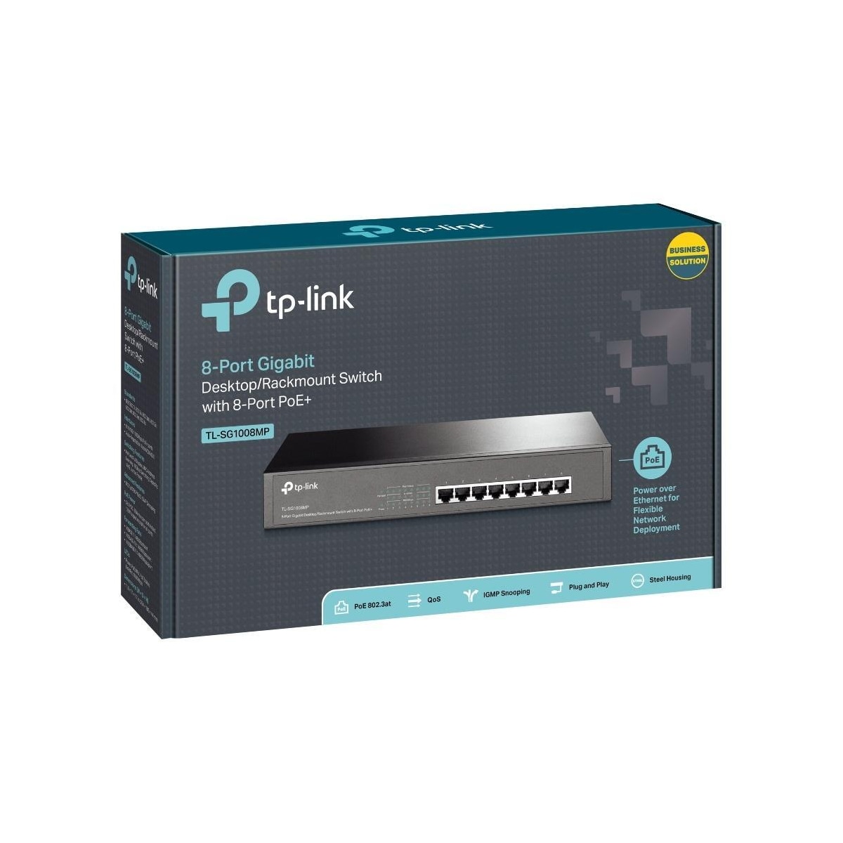 TL-LINK 8-Port Gigabit PoE+ Switch, 8 Gigabit RJ45 Ports, 802.3at/af