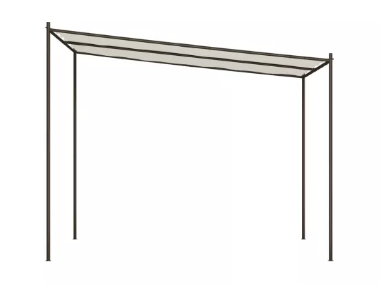 Belvédère blanc 3x3 m 180 g/m² tissu et acier