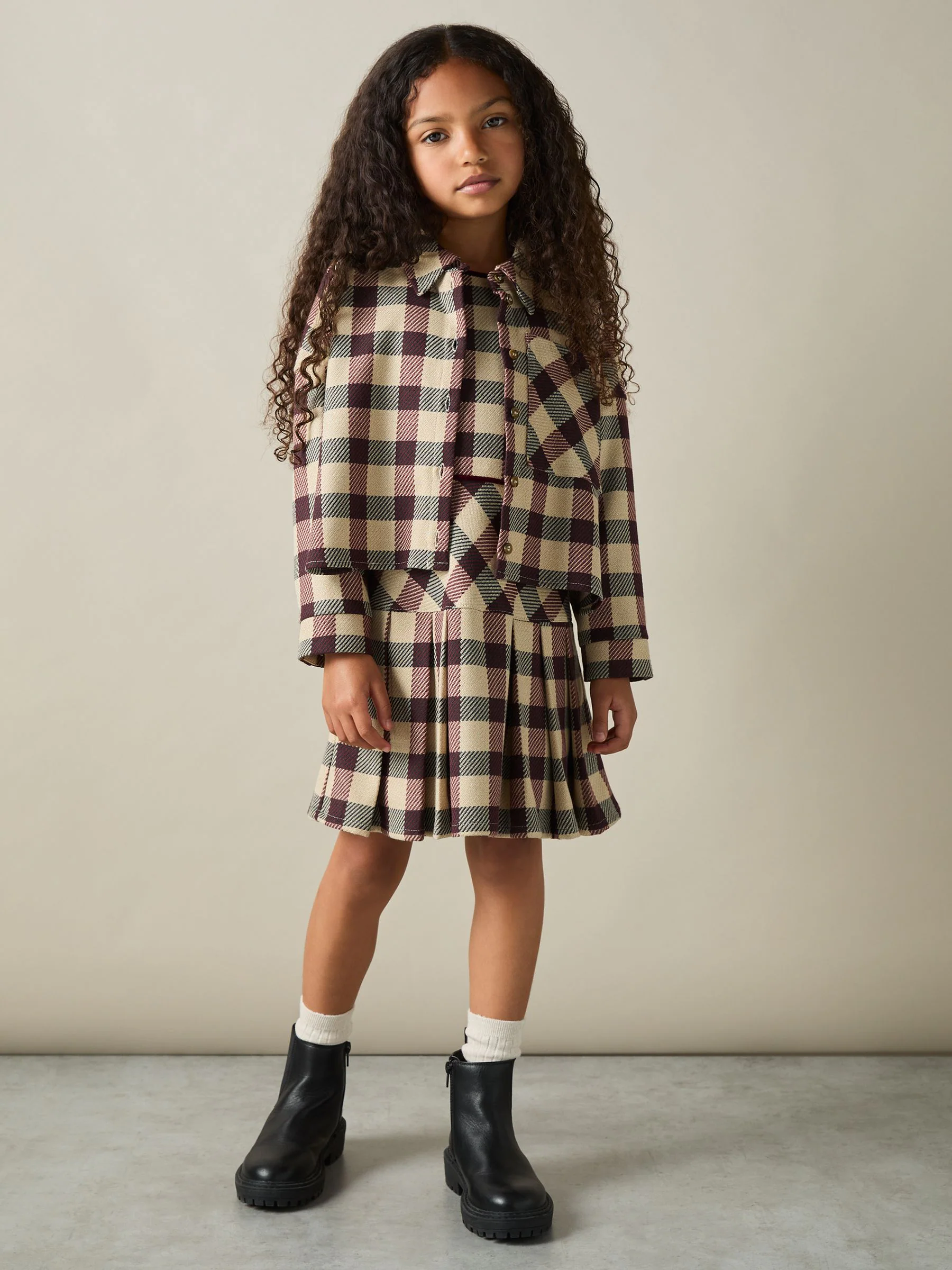 Reiss Elif oversized geweven ruitjesoverhemd