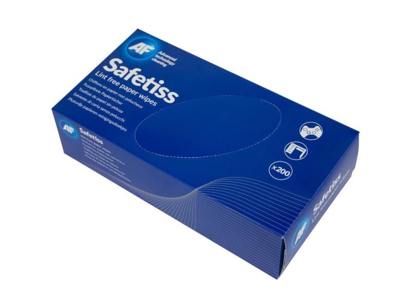 AF Reinigungsmaterial Reinigungstücher Safetiss 200 Stück Bildschirm und Filter Reiniger, 200 Tücher in der Spenderbox
