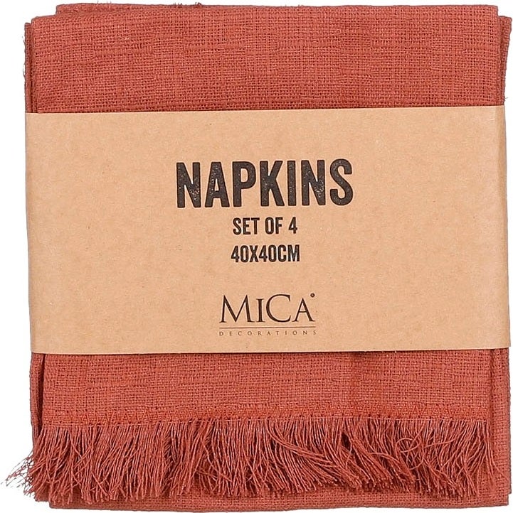 Mica Decorations servet Villia bruin 40 x 40 cm