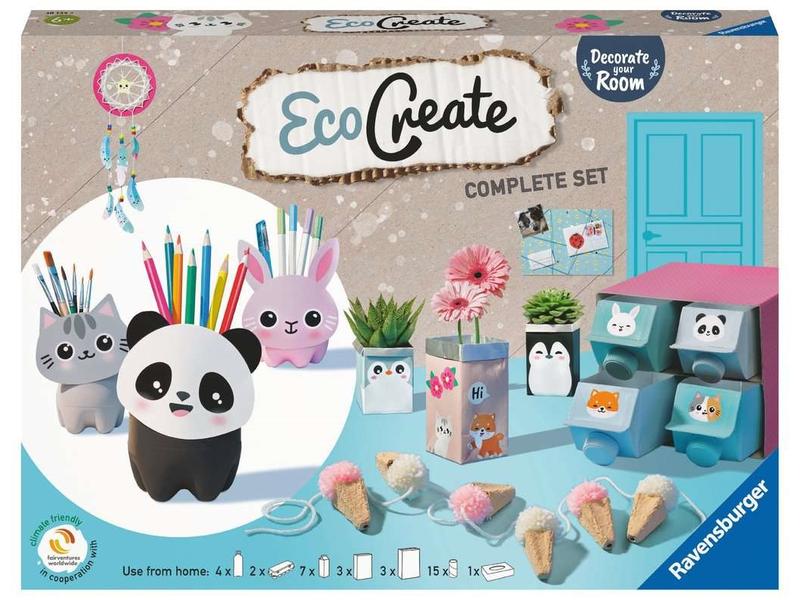 Ravensburger Bastelset EcoCreate «Decorate your Room» Einzigartige Upcycling-Projekte basteln
