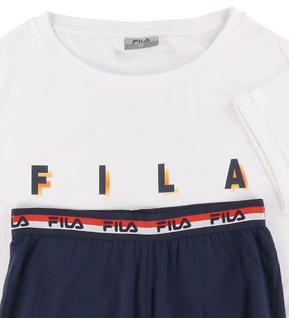Fila Schlafanzug - Weiß/Navy m. Logo