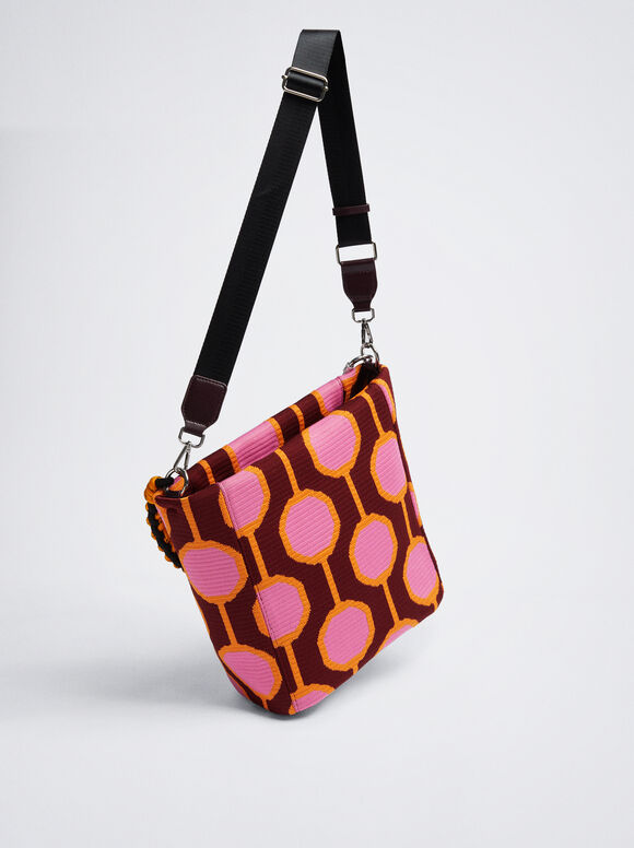 Bolsa de ombro jacquard - Multicolorida