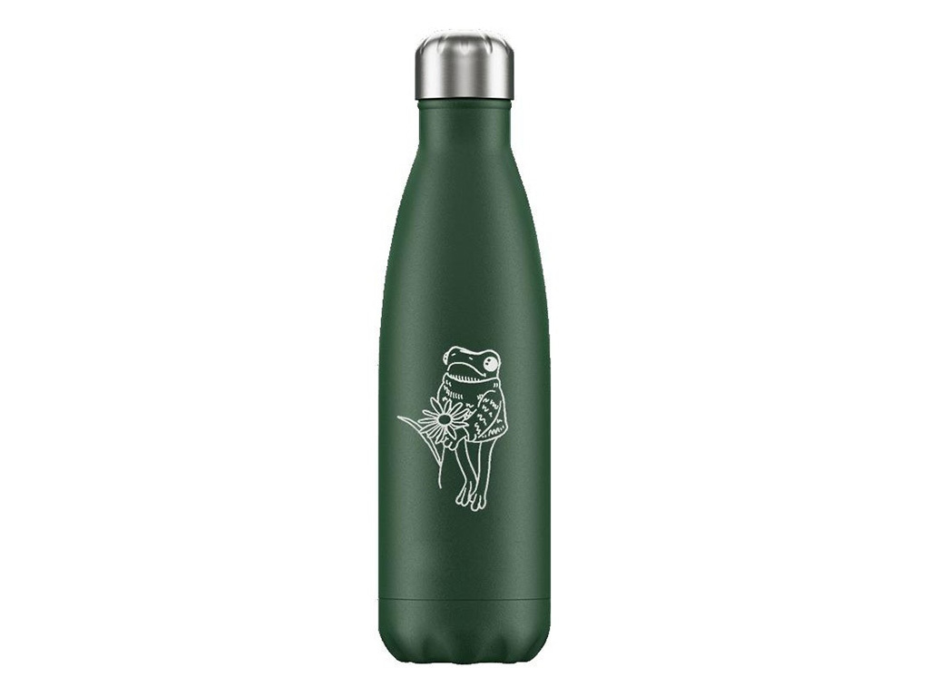 FLASKE 500 ml RVS drinkfles - Flower Frog