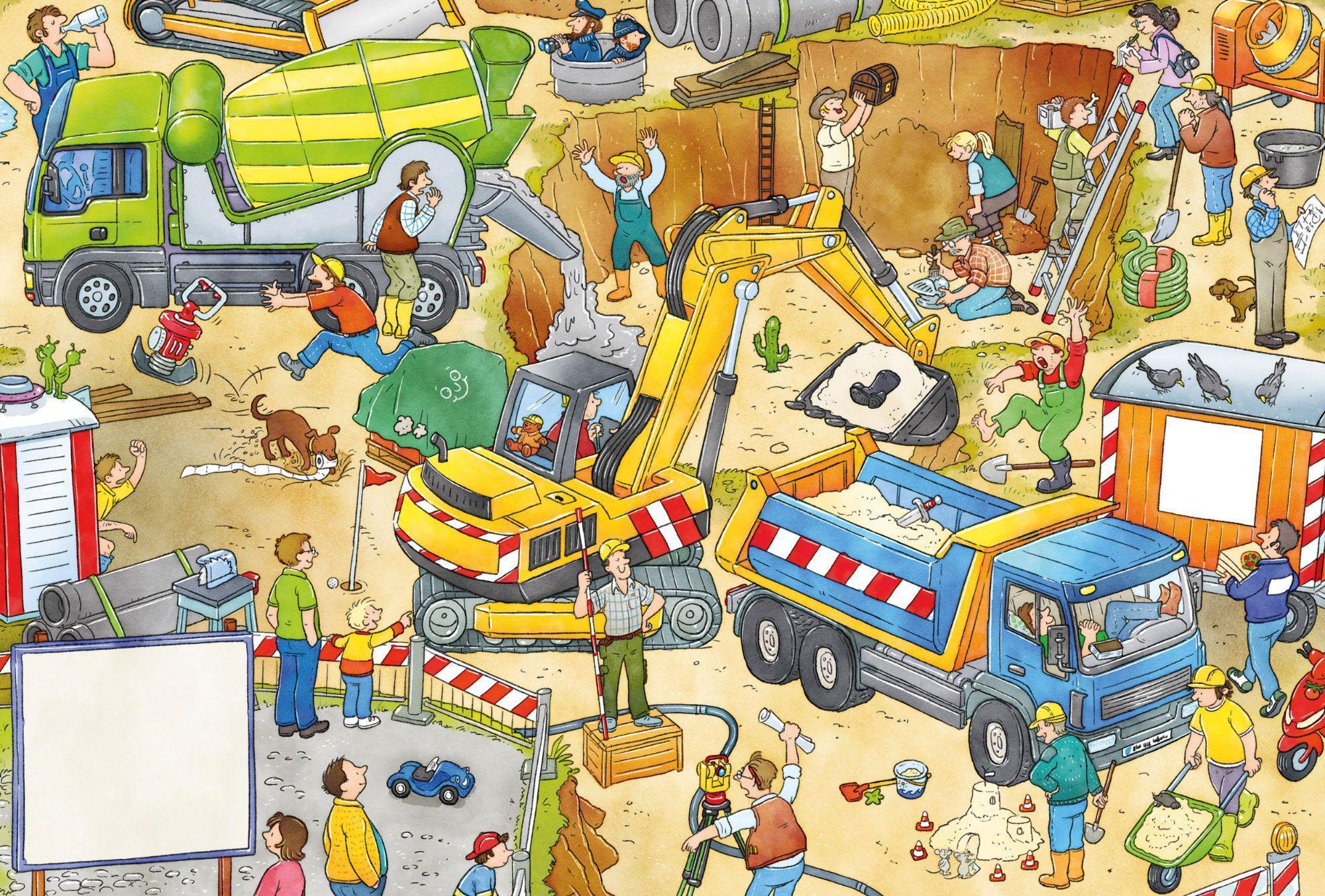 Schmidt Puzzle 3x24 - Wo ist das blaue Auto? (Puzzle)