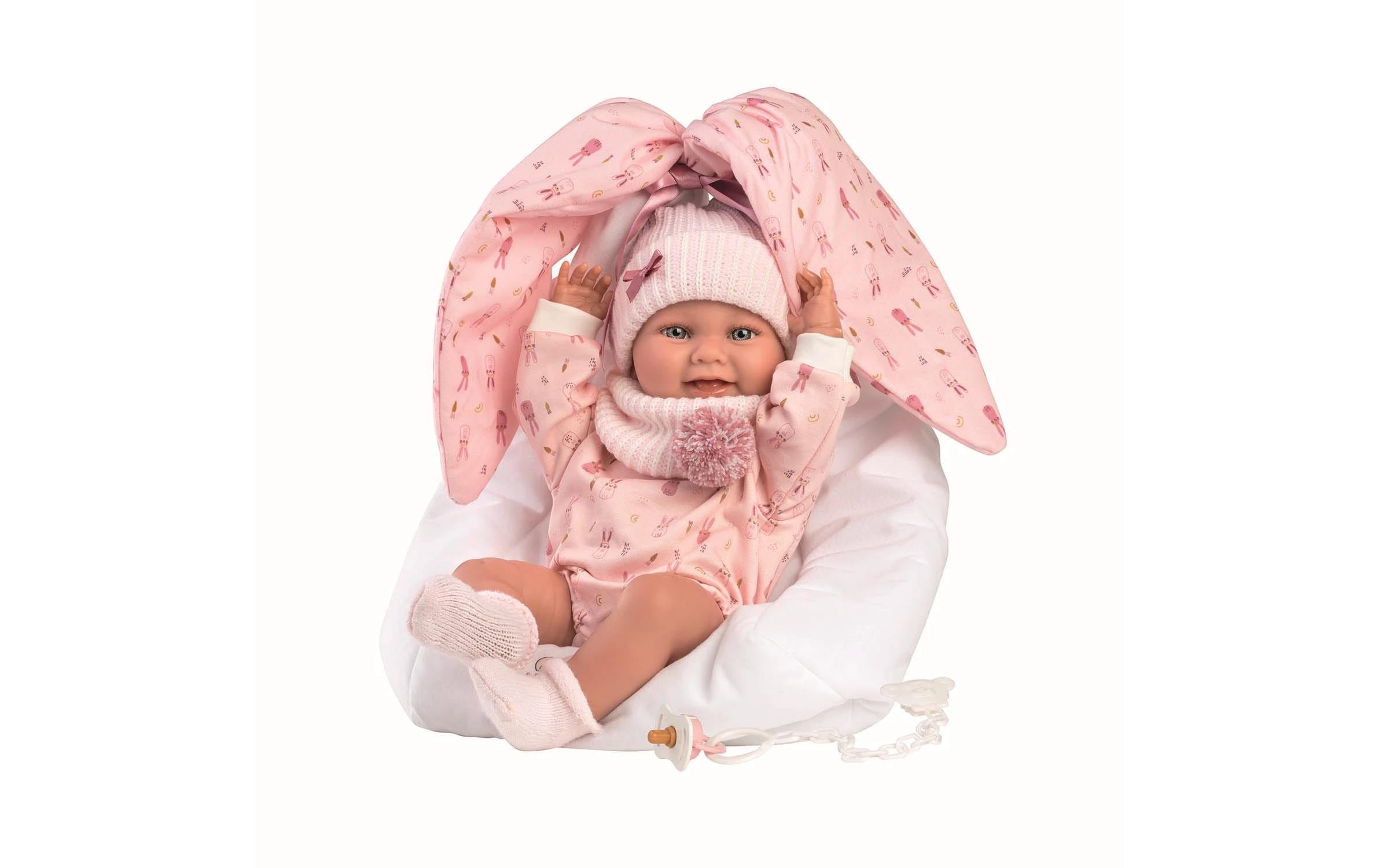 Babypuppe Nica mit Tragetasche 40 cmNewborn-Puppe mit weichem Stoffkörper