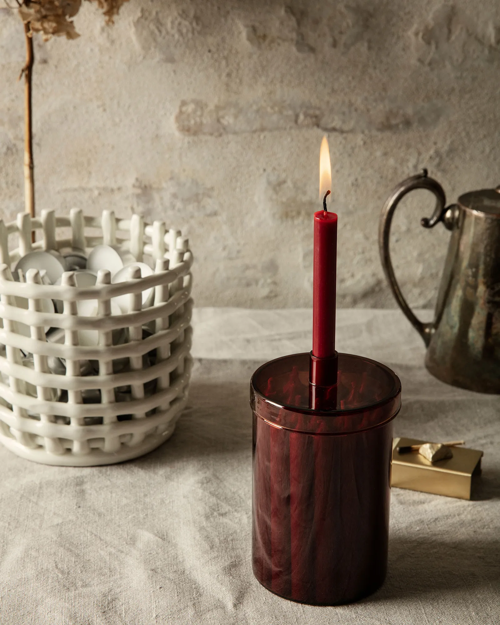ferm LIVING Ceramic Basket Small