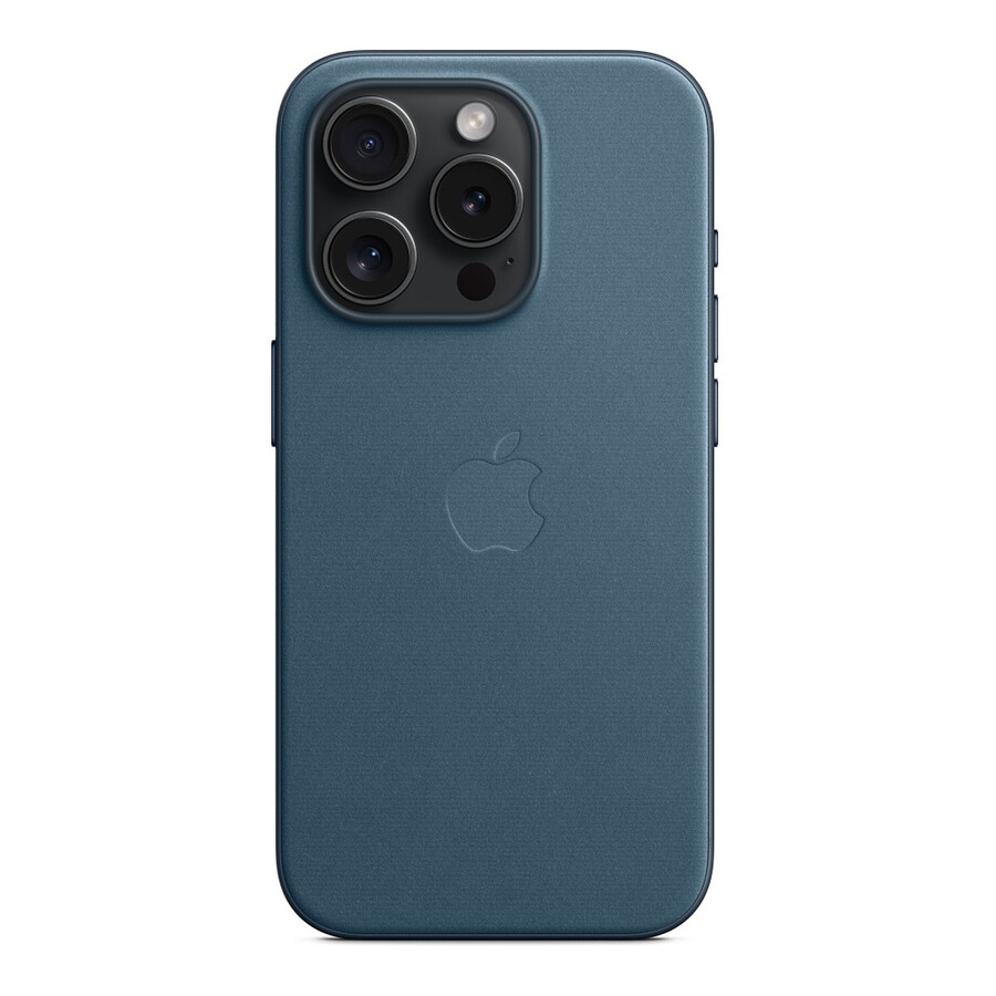Apple Coque en tissage fin avec MagSafe pour iPhone 15 Pro - Bleu Pacifique