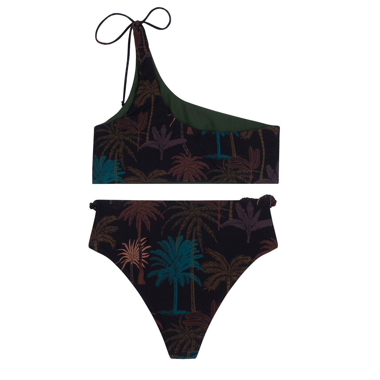 Wild Maillot de bain 2 pièces Island noir/vert
