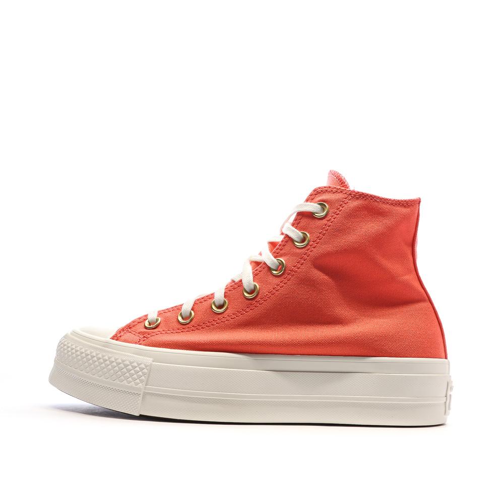 Converse Baskets Oranges Femme Converse Chuck Taylor All Star Platform
