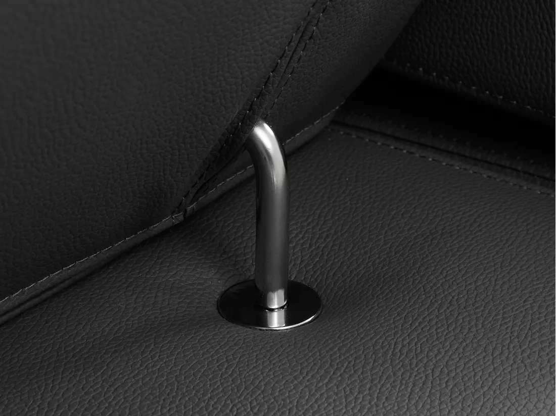 Canapé 3 places relax électrique en cuir gris anthracite DAVOLI